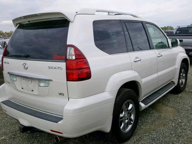 JTJBT20X280160656 - 2008 LEXUS GX 470 WHITE photo 4