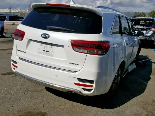 5XYPKDA57GG099804 - 2016 KIA SORENTO SX WHITE photo 4