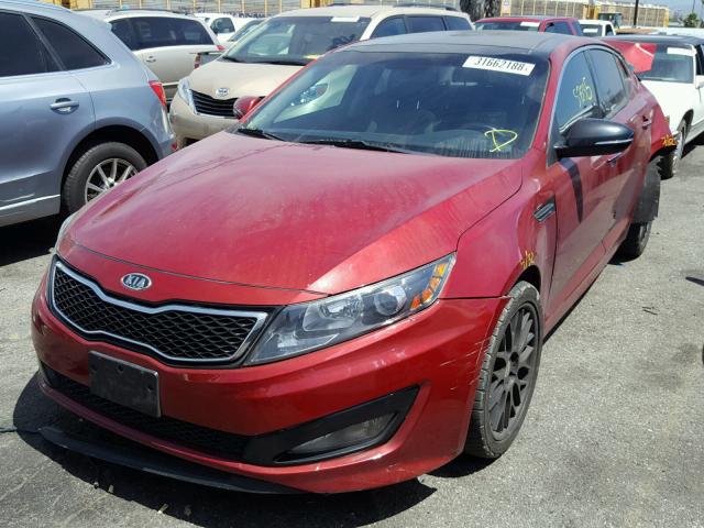 5XXGR4A63CG004996 - 2012 KIA OPTIMA SX RED photo 2