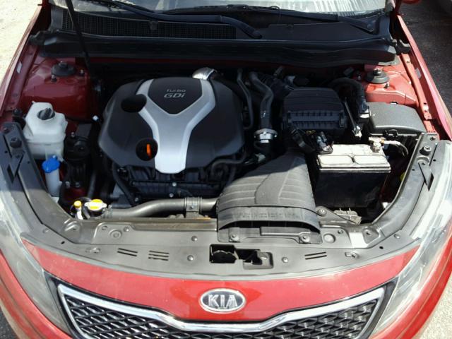 5XXGR4A63CG004996 - 2012 KIA OPTIMA SX RED photo 7