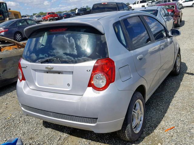 KL1TD66E79B613281 - 2009 CHEVROLET AVEO LS SILVER photo 4