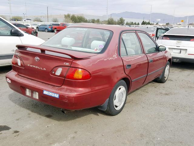 1NXBR12E2XZ289507 - 1999 TOYOTA COROLLA VE RED photo 4