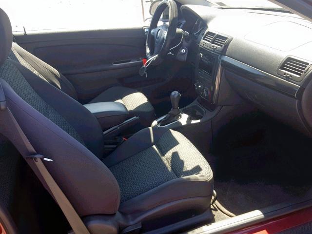 1G2AS18H697134213 - 2009 PONTIAC G5 MAROON photo 5