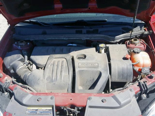 1G2AS18H697134213 - 2009 PONTIAC G5 MAROON photo 7