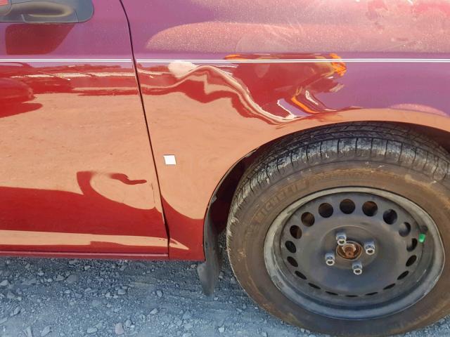 1G2AS18H697134213 - 2009 PONTIAC G5 MAROON photo 9