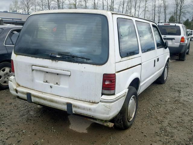 2P4GH2538MR226428 - 1991 PLYMOUTH VOYAGER WHITE photo 4