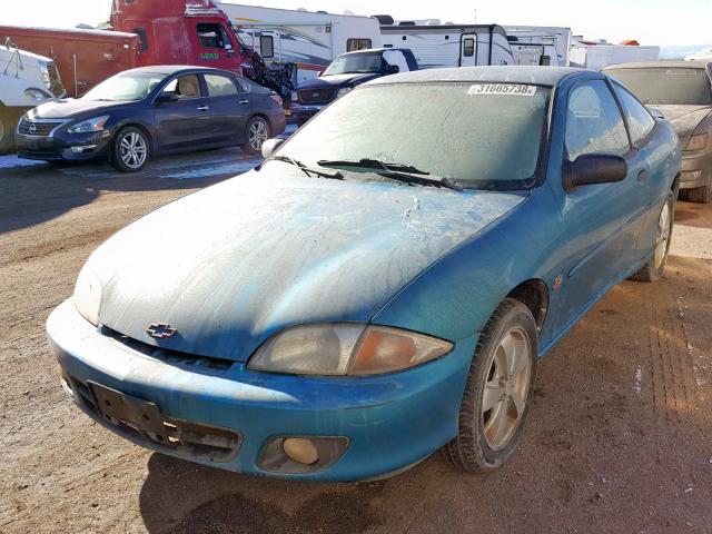 1G1JF12T5Y7242231 - 2000 CHEVROLET CAVALIER Z TURQUOISE photo 2