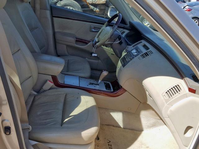 KMHFC46F18A257951 - 2008 HYUNDAI AZERA SE BEIGE photo 5