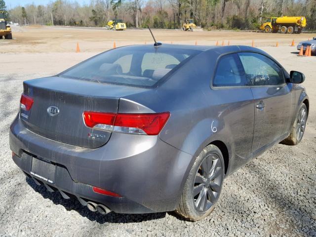 KNAFW6A32C5642227 - 2012 KIA FORTE SX GRAY photo 4