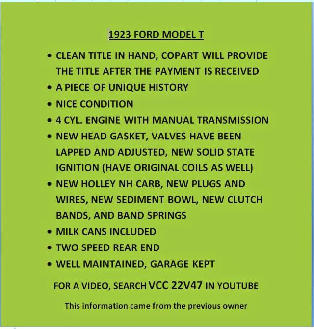 8302010 - 1923 FORD ford model t  photo 9