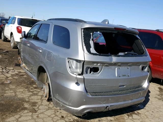 1C4RDJDG0HC945145 - 2017 DODGE DURANGO GT SILVER photo 3