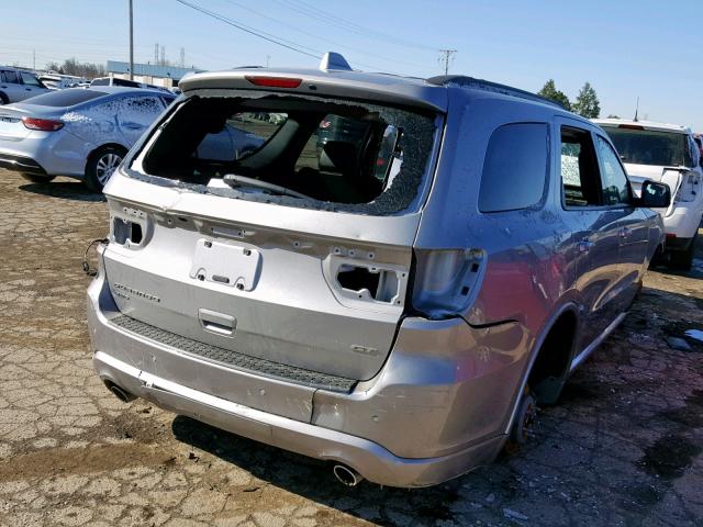 1C4RDJDG0HC945145 - 2017 DODGE DURANGO GT SILVER photo 4