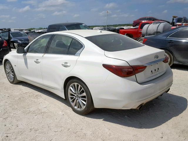 JN1EV7AP2JM361898 - 2018 INFINITI Q50 LUXE WHITE photo 3