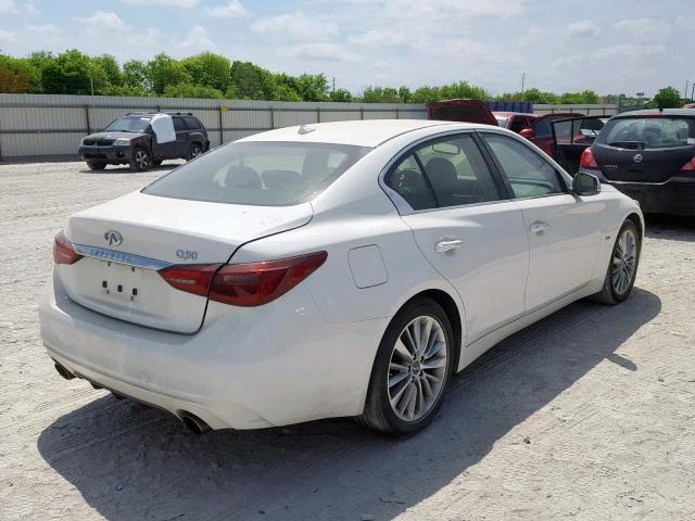 JN1EV7AP2JM361898 - 2018 INFINITI Q50 LUXE WHITE photo 4