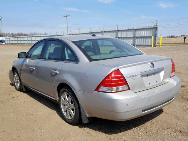 1MEHM40107G600301 - 2007 MERCURY MONTEGO LU SILVER photo 3