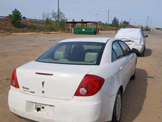 1G2ZF58B574260538 - 2007 PONTIAC G6 VALUE L WHITE photo 4