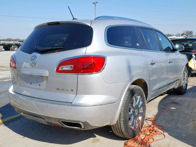 5GAKRBKD7EJ118446 - 2014 BUICK ENCLAVE SILVER photo 4