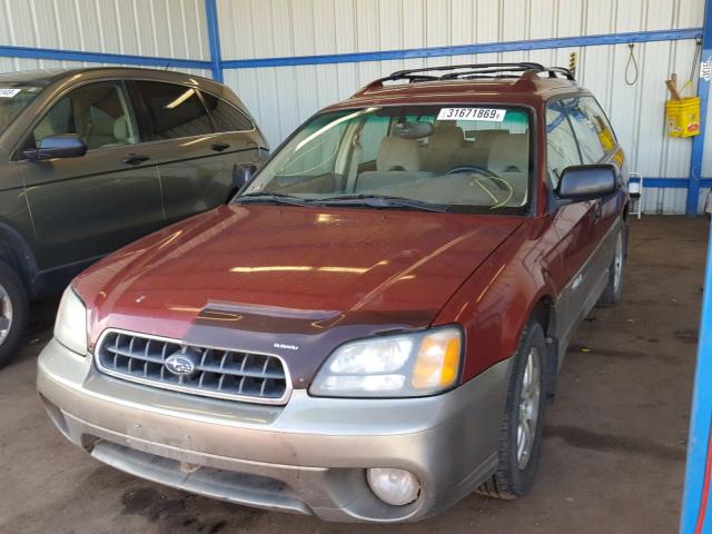 4S3BH675147604689 - 2004 SUBARU LEGACY OUT MAROON photo 2