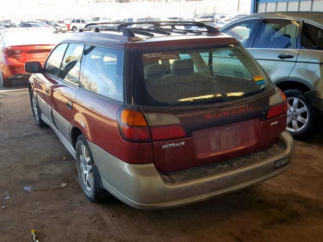 4S3BH675147604689 - 2004 SUBARU LEGACY OUT MAROON photo 3