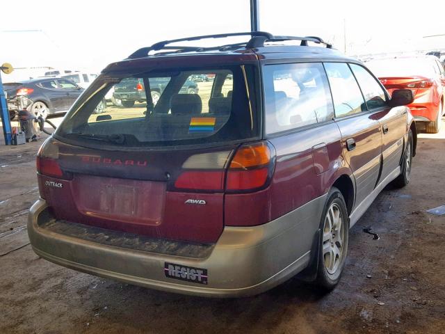 4S3BH675147604689 - 2004 SUBARU LEGACY OUT MAROON photo 4