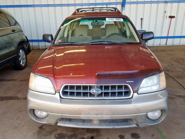 4S3BH675147604689 - 2004 SUBARU LEGACY OUT MAROON photo 9