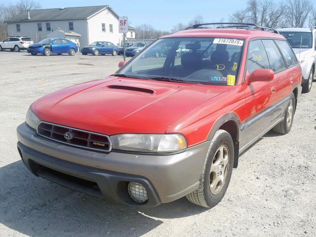 4S3BG6854V7608027 - 1997 SUBARU LEGACY OUT RED photo 2