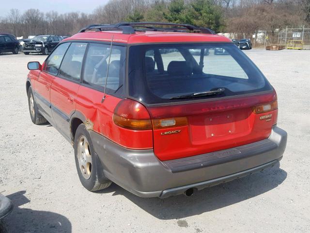 4S3BG6854V7608027 - 1997 SUBARU LEGACY OUT RED photo 3