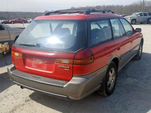 4S3BG6854V7608027 - 1997 SUBARU LEGACY OUT RED photo 4