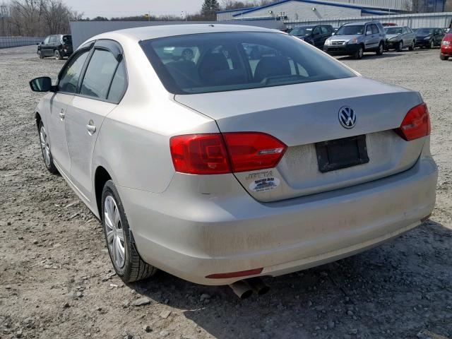 3VW1K7AJ5BM399953 - 2011 VOLKSWAGEN JETTA BASE SILVER photo 3