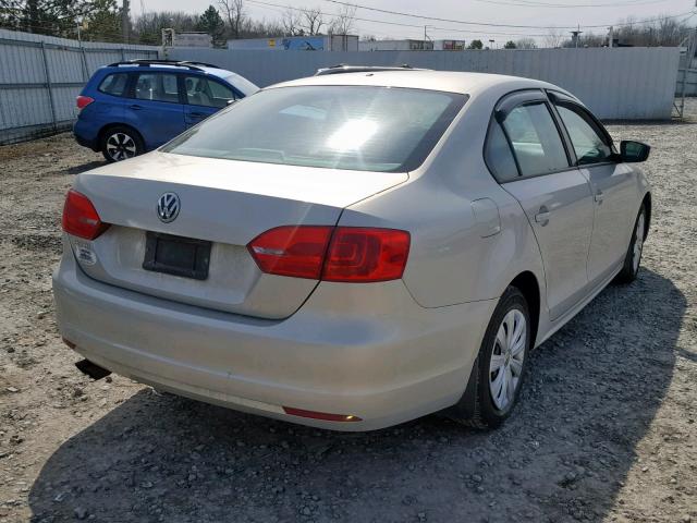 3VW1K7AJ5BM399953 - 2011 VOLKSWAGEN JETTA BASE SILVER photo 4