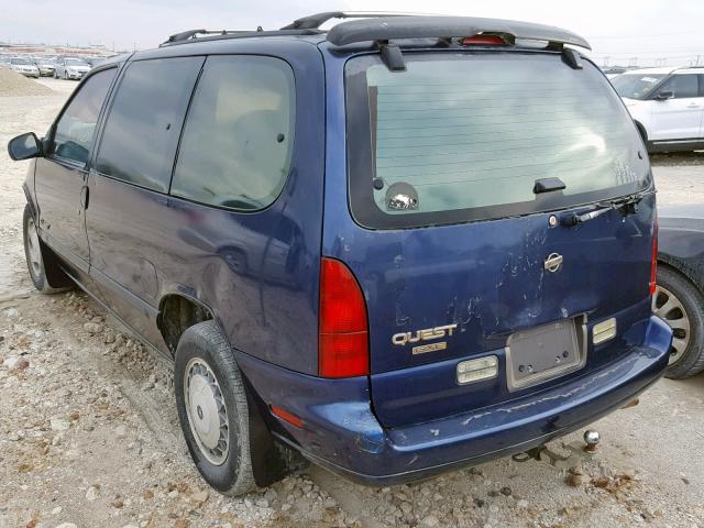 4N2DN11W7SD834898 - 1995 NISSAN QUEST XE BLUE photo 3