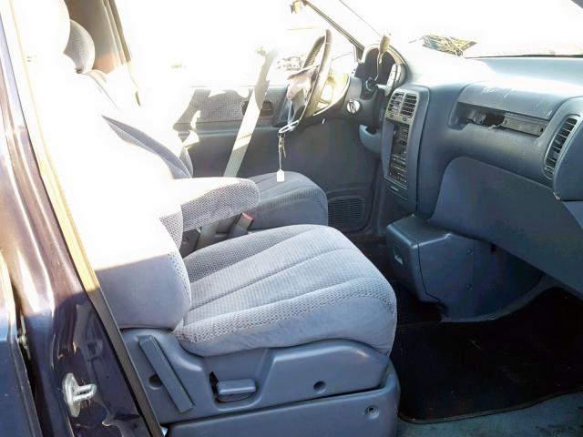 4N2DN11W7SD834898 - 1995 NISSAN QUEST XE BLUE photo 5