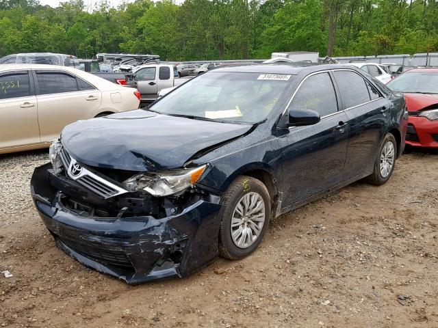 4T1BF1FKXEU863552 - 2014 TOYOTA CAMRY L BLUE photo 2