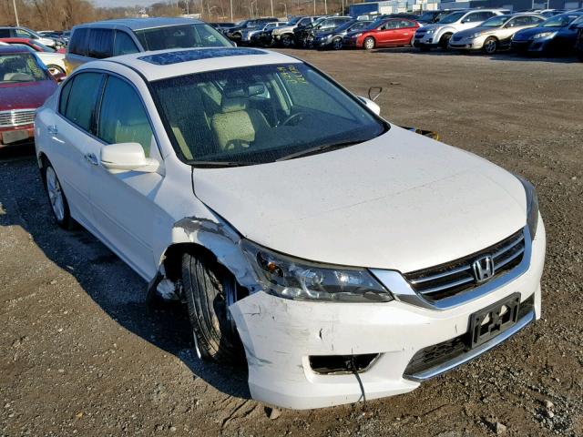 1HGCR3F8XDA014992 - 2013 HONDA ACCORD EXL WHITE photo 1