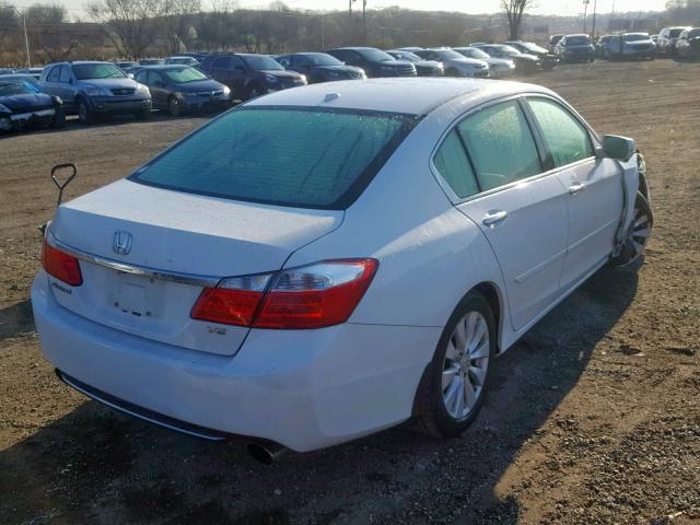 1HGCR3F8XDA014992 - 2013 HONDA ACCORD EXL WHITE photo 4