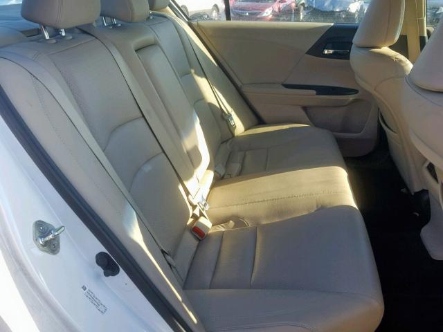 1HGCR3F8XDA014992 - 2013 HONDA ACCORD EXL WHITE photo 6