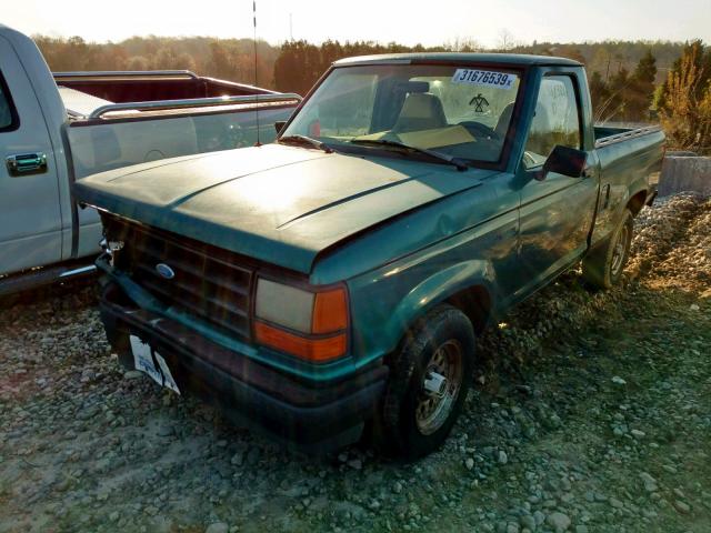 1FTCR10U0NTA56053 - 1992 FORD RANGER GREEN photo 2