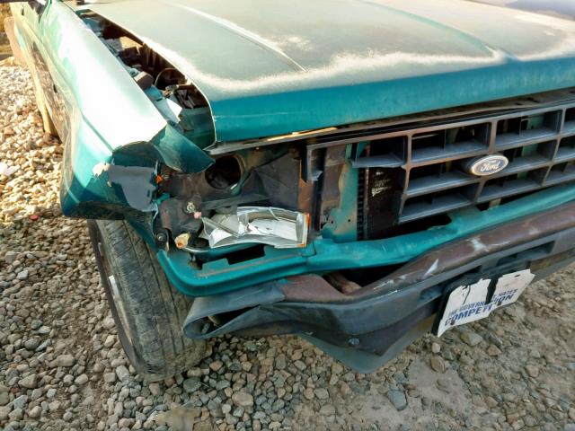 1FTCR10U0NTA56053 - 1992 FORD RANGER GREEN photo 9