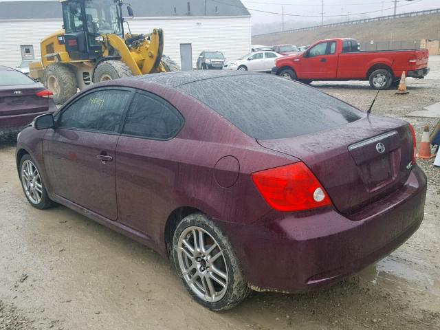 JTKDE167370169591 - 2007 TOYOTA SCION TC Bordeaux photo 3