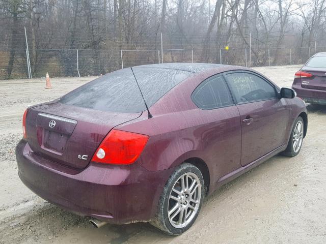 JTKDE167370169591 - 2007 TOYOTA SCION TC Bordeaux photo 4