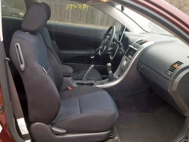 JTKDE167370169591 - 2007 TOYOTA SCION TC Bordeaux photo 5