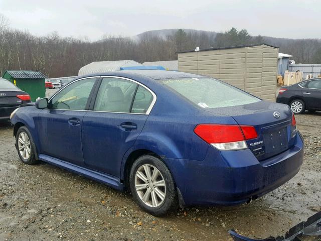 4S3BMBH63A3234134 - 2010 SUBARU LEGACY 2.5 BLUE photo 3