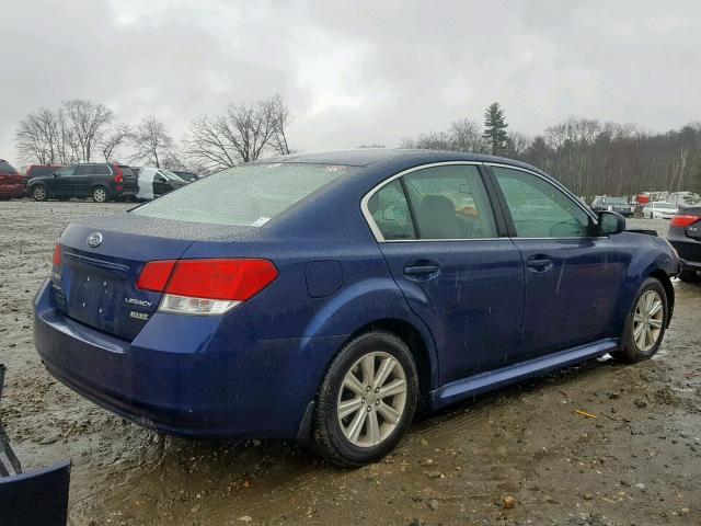 4S3BMBH63A3234134 - 2010 SUBARU LEGACY 2.5 BLUE photo 4