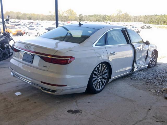 WAU8DAF87KN010876 - 2019 AUDI A8 L WHITE photo 4