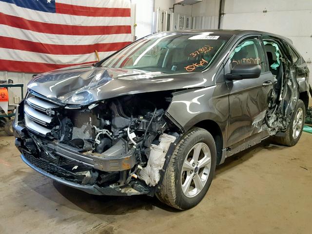 2FMTK4G90FBB58036 - 2015 FORD EDGE SE SILVER photo 2