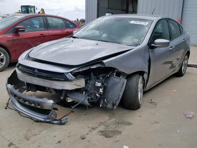 1C3CDFBB3FD173973 - 2015 DODGE DART SXT GRAY photo 2