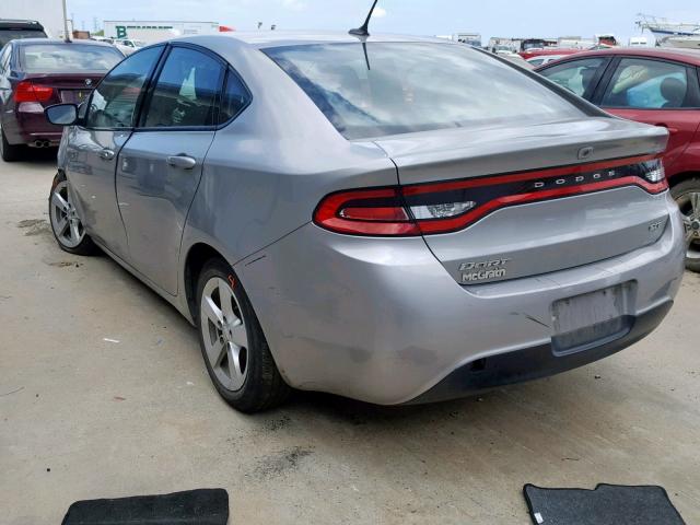 1C3CDFBB3FD173973 - 2015 DODGE DART SXT GRAY photo 3