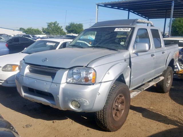 1N6ED27T21C378243 - 2001 NISSAN FRONTIER C GRAY photo 2