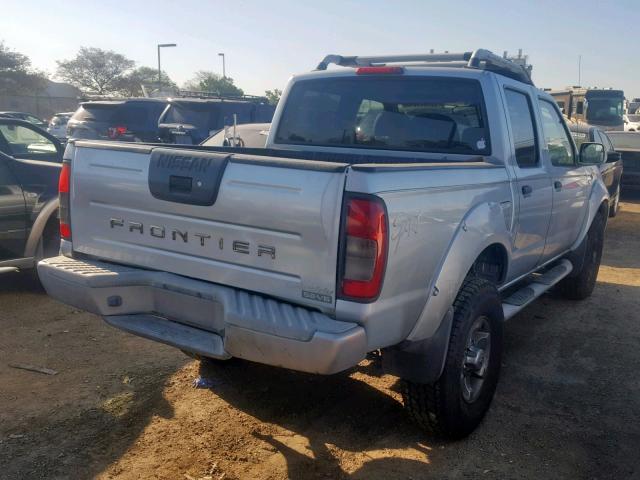 1N6ED27T21C378243 - 2001 NISSAN FRONTIER C GRAY photo 4