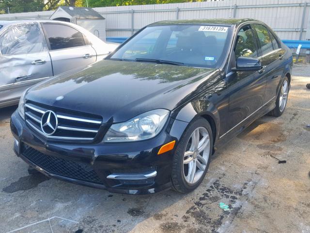 WDDGF4HB2ER317278 - 2014 MERCEDES-BENZ C 250 BLACK photo 2